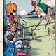 From left to right: Tip, the Scarecrow, the Tin Woodsman, Jack Pumpkinhead, and the Woggle-bug.